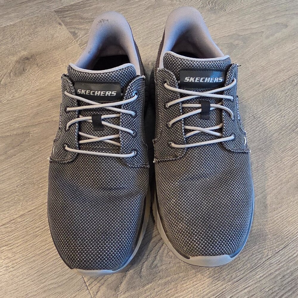 Men's Grey Sketchers Slip Ons - Size 11